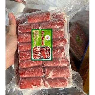 Ba Chỉ Bò Mỹ vỉ 500gr (ba chỉ bò cuộn,thả lẩu, nướng, thịt bò cuộn)