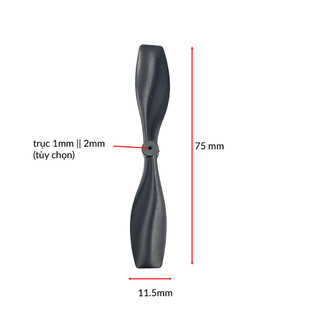 Bộ 2 cánh quạt thuận nghịch 75mm