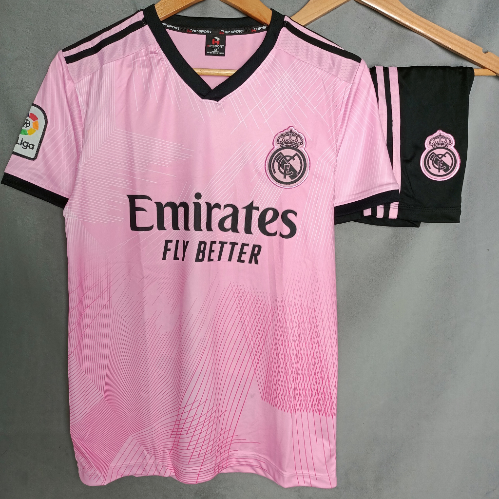 Quần Áo Bóng Đá, CLB REAL MADRID 2022-2023 Hồng Vải Thun Lạnh Cao Cấp Không Nhăn Không Xù Lông