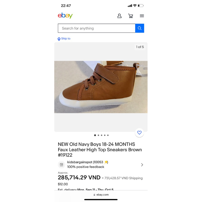 Giày trẻ em old navy