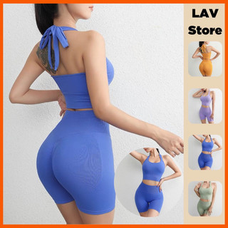 Set bộ tập thể thao gym, yoga aerobic quần chun mông áo bra yếm co giãn thoải mái LAV STORE
