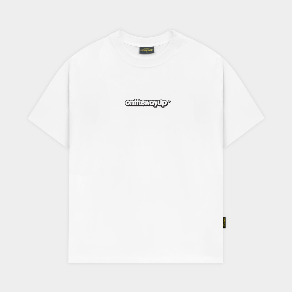 Áo Phông Nam Nữ Lowkey ONTHEWAYUP 100% Premium Cotton - Áo thun local brand Cổ Tròn Form Rộng / Màu Trắng