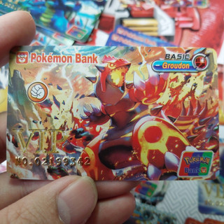 Thẻ Pokemon Bank VIP Primal Groudon truyền thuyết khung long dung nham 1459 d39 27