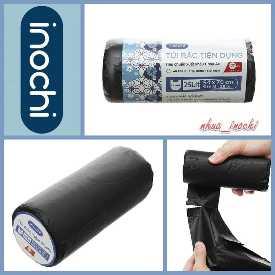 Lô 4 cuộn túi rác Inochi tiện dụng 10L 25L 50L