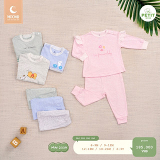 Bộ moon dài tay chất petit cao cấp cho bé trai / bé gái