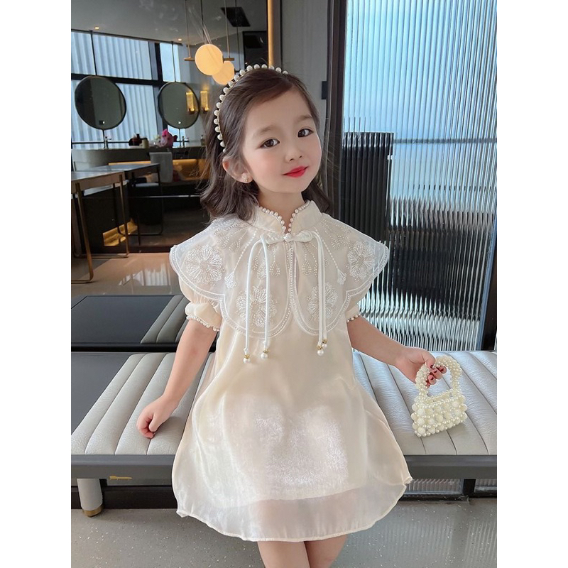 Váy sườn xám kid cực xinh hàng Qc