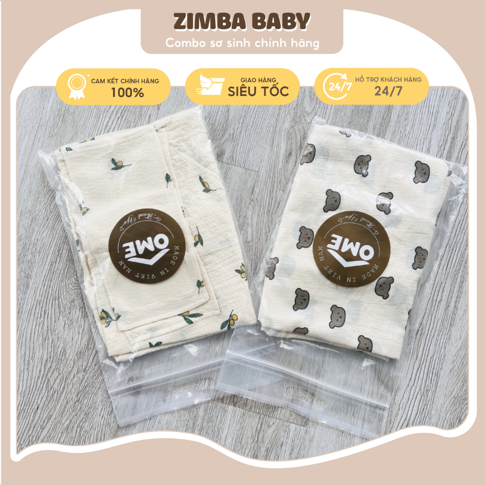 Vỏ gối chống trào ngược cho bé OME có đai chống giật mình giúp bé ngủ ngon Zimbababy (Không kèm ruột)