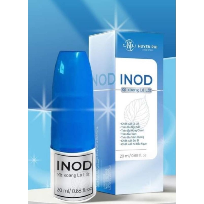 Xịt xoang lá lốt Inod Huyền Phi giúp thông thoáng, sạch mũi tức thì 20ml