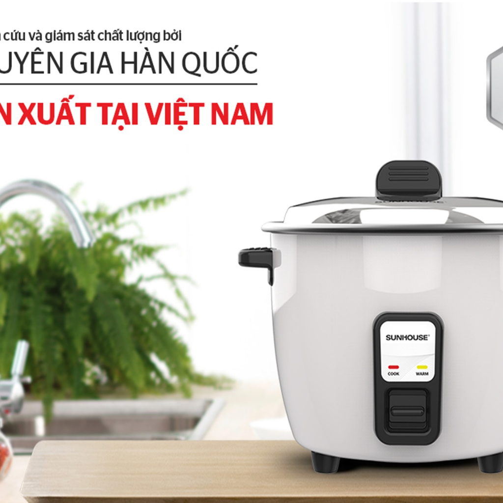 Nồi cơm điện 1L8 Sunhouse SHD8132 hàng chính hãng bảo hành 1 năm
