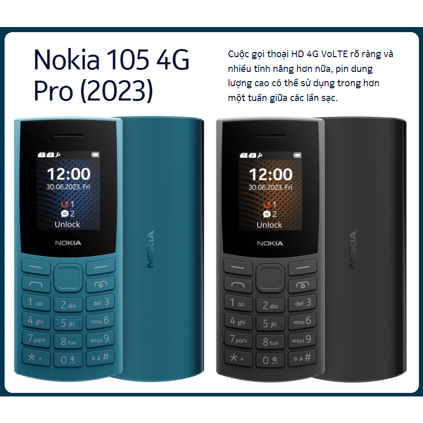 Điện thoại Nokia 105 4G Pro 2023 - Hàng chính hãng
