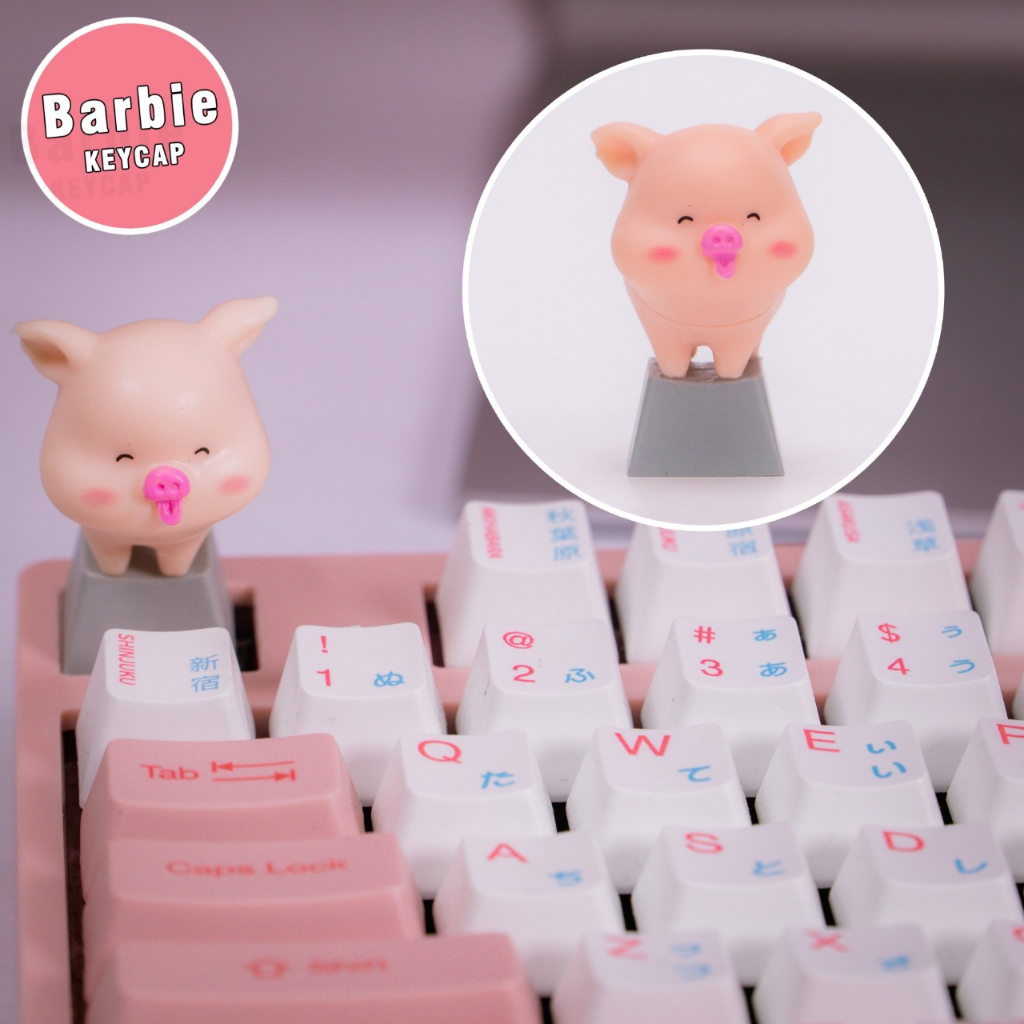 Nút phím lẻ dành cho bàn phím cơ ,keycap những chú heo hài hước mủm mỉm