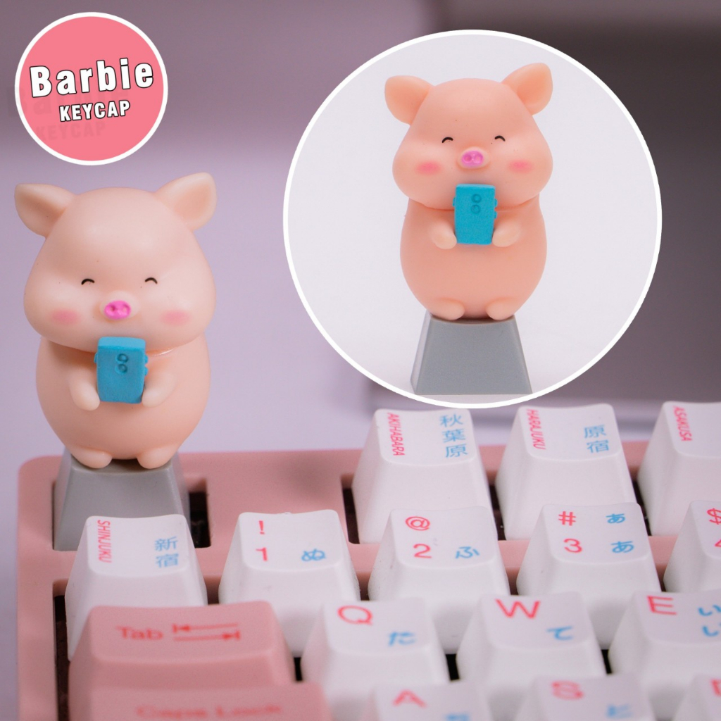 Nút phím lẻ dành cho bàn phím cơ ,keycap những chú heo hài hước mủm mỉm