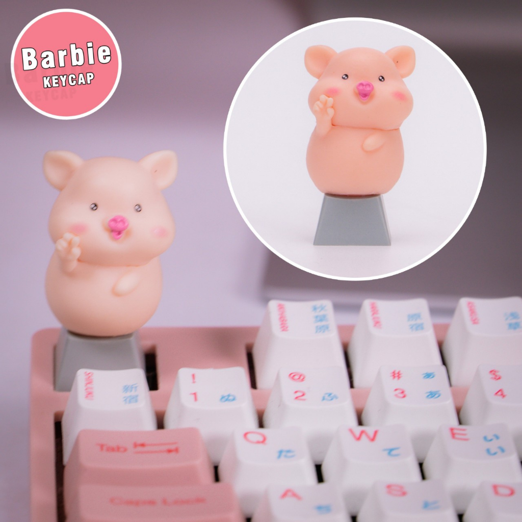 Nút phím lẻ dành cho bàn phím cơ ,keycap những chú heo hài hước mủm mỉm
