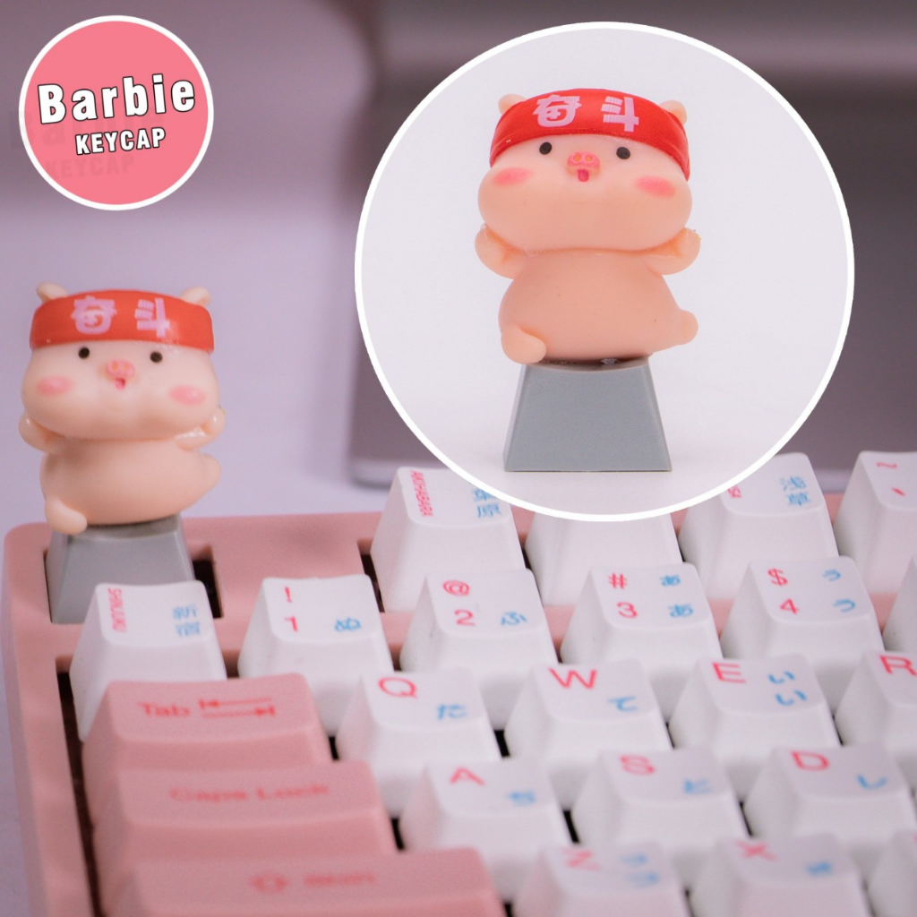 Nút phím lẻ dành cho bàn phím cơ ,keycap những chú heo hài hước mủm mỉm