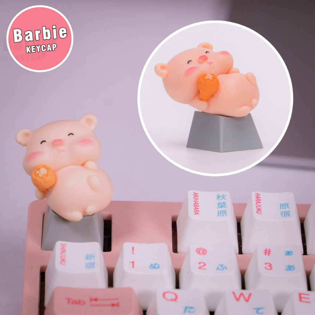 Nút phím lẻ dành cho bàn phím cơ ,keycap những chú heo hài hước mủm mỉm