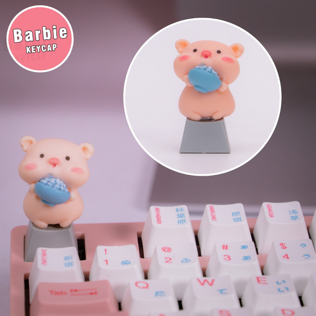 Nút phím lẻ dành cho bàn phím cơ ,keycap những chú heo hài hước mủm mỉm