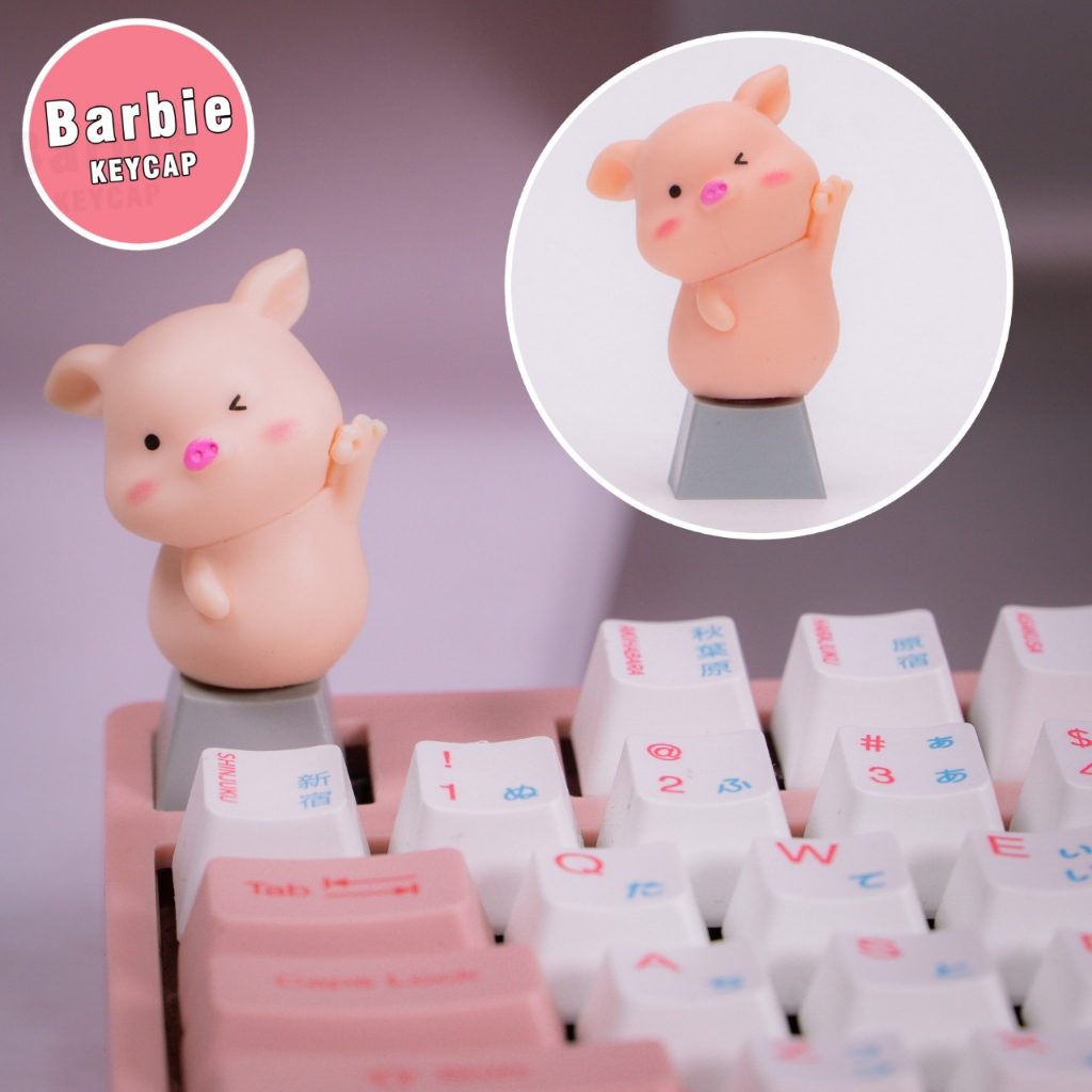 Nút phím lẻ dành cho bàn phím cơ ,keycap những chú heo hài hước mủm mỉm