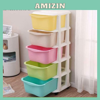 Tủ nhựa 5 tầng đa sắc , tủ quần áo nhựa việt nhật có bánh xe amizin