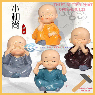 Bộ Tượng 4 Chú Tiểu Bằng Sứ (1 Bộ 4 Chú)