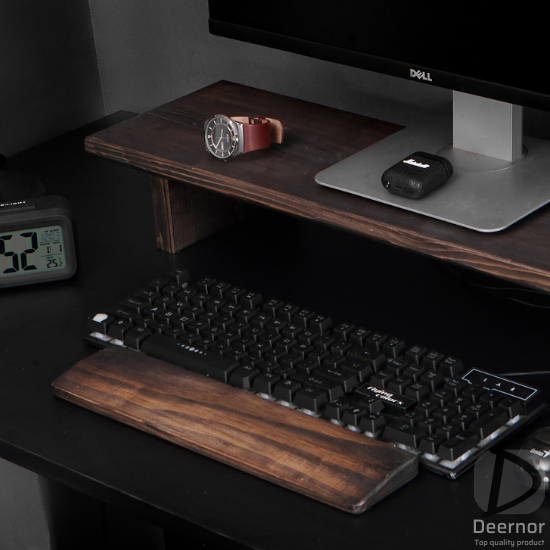 Kê tay bàn phím DEERNOR - Gỗ nguyên khối - 36cm - Bàn phím 75%, TKL