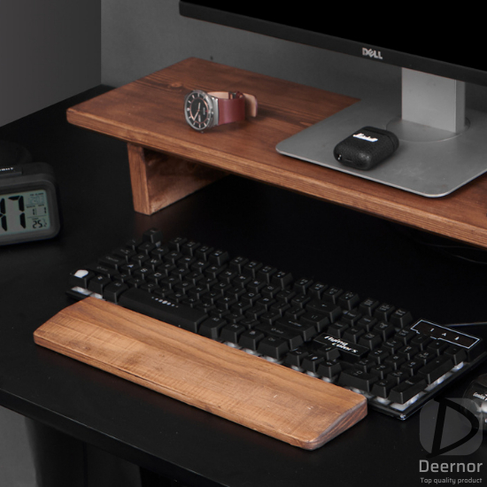 Kê tay bàn phím DEERNOR - Gỗ nguyên khối - 36cm - Bàn phím 75%, TKL