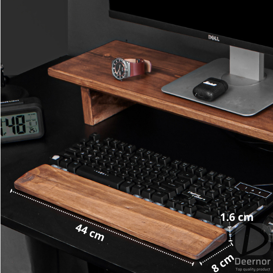 Kê tay bàn phím DEERNOR - Gỗ nguyên khối - 44cm - Bàn phím Full Size
