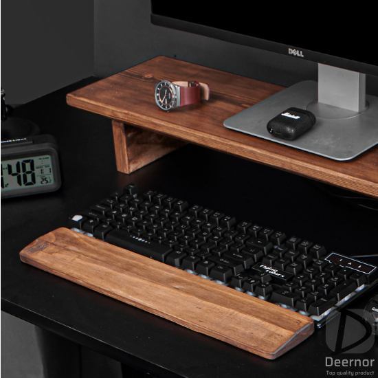 Kê tay bàn phím DEERNOR - Gỗ nguyên khối - 44cm - Bàn phím Full Size