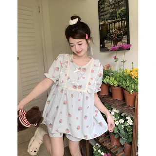 Set bộ ngủ trái dâu cute cao cấ
