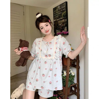 Set bộ ngủ trái dâu cute cao cấ