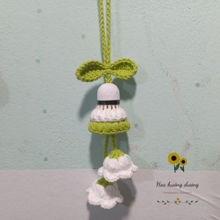 Móc khóa cầu lông len handmade dễ thương