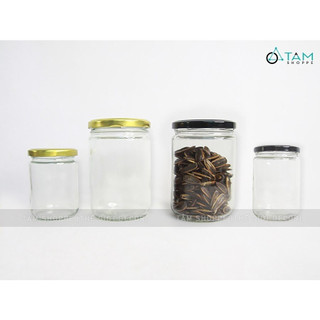 [ẢNH THẬT] Hủ thuỷ tinh trụ tròn nắp nhôm 250-500ml CLTT-HU-01
