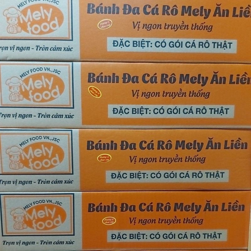 1 thùng bánh đa cá rô đồng Melyfood 20 goi  Có gói cá rô thật