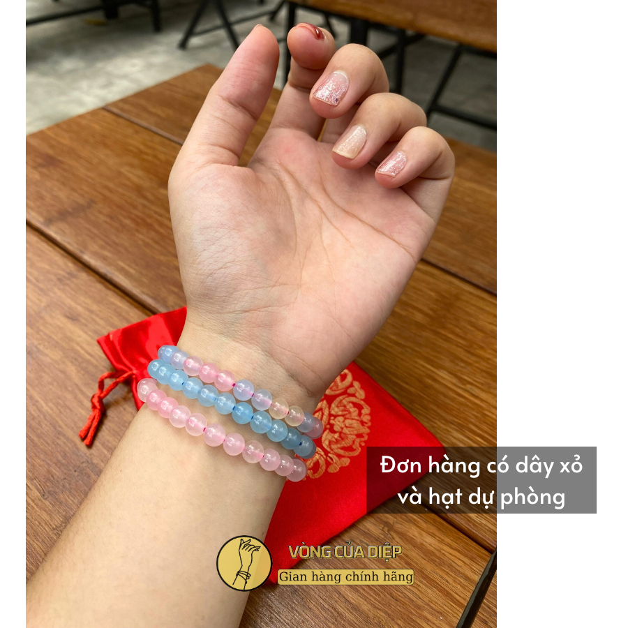 Vòng tay đá đơn size hạt nhỏ 6mm, dòng đá nhẹ nhàng kẹo ngọt và thanh tao dành cho bạn nữ