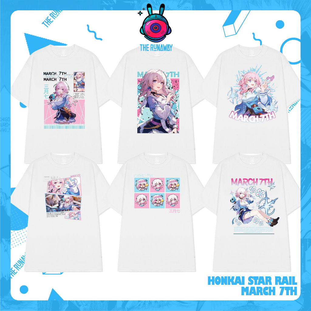 Áo phông Honkai Star Rail: March 7th cho Nam/ Nữ by The Runaway