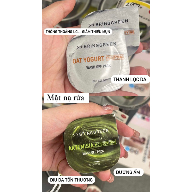 Mặt nạ rau củ BRING GREEN 90% FRESH BOWL PACK Thêm Loại Mới