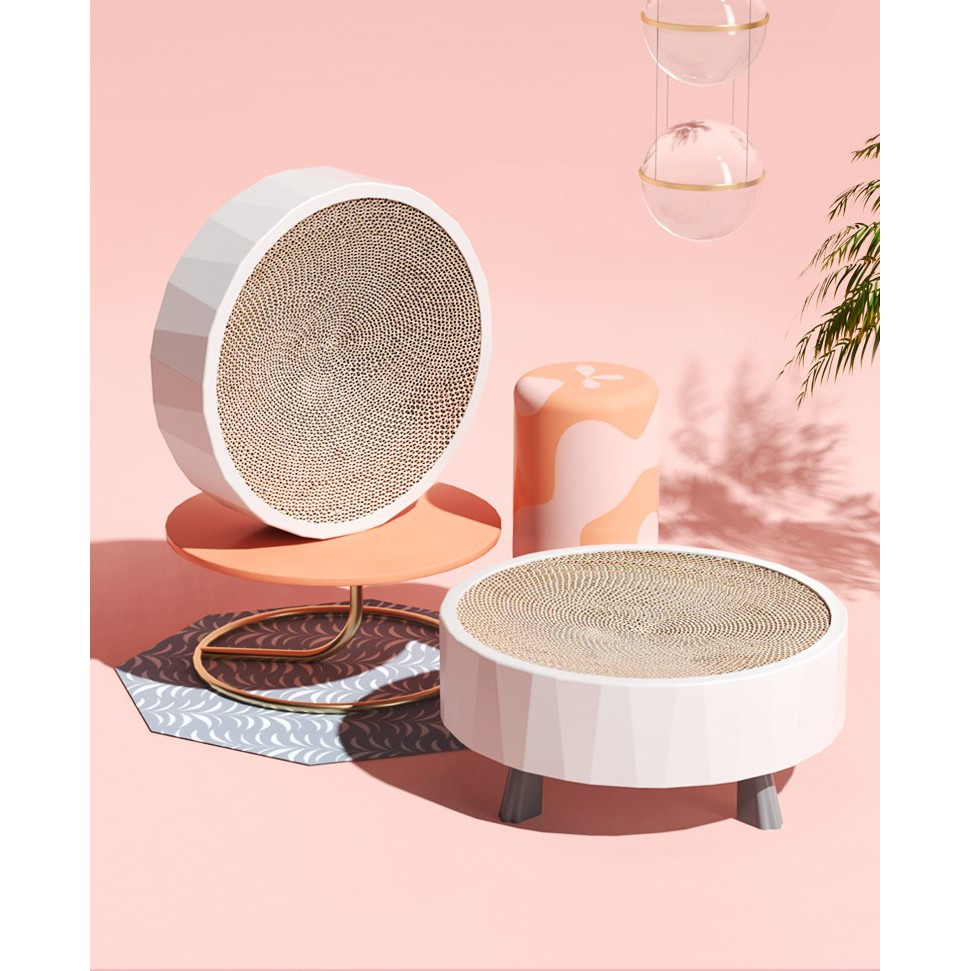 Combo 3 Lõi Cào Móng Tròn Bằng Carton Dùng Thay Thế Cho Bàn Cào Kích Thước 40 Cm