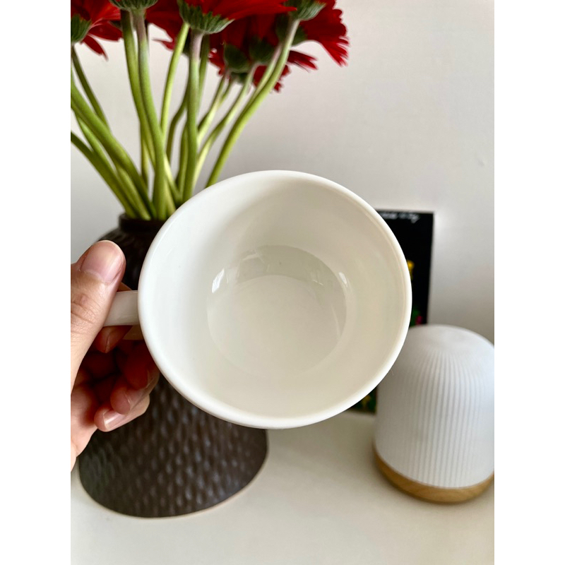 Cưng Ha Home -  - Ly sứ uống trà viền hoa xanh tím