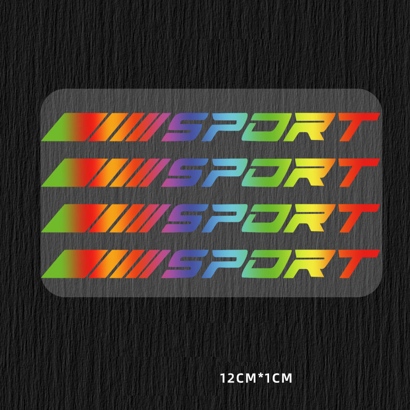 Bộ 4 tem sport dán xe máy xe ô tô