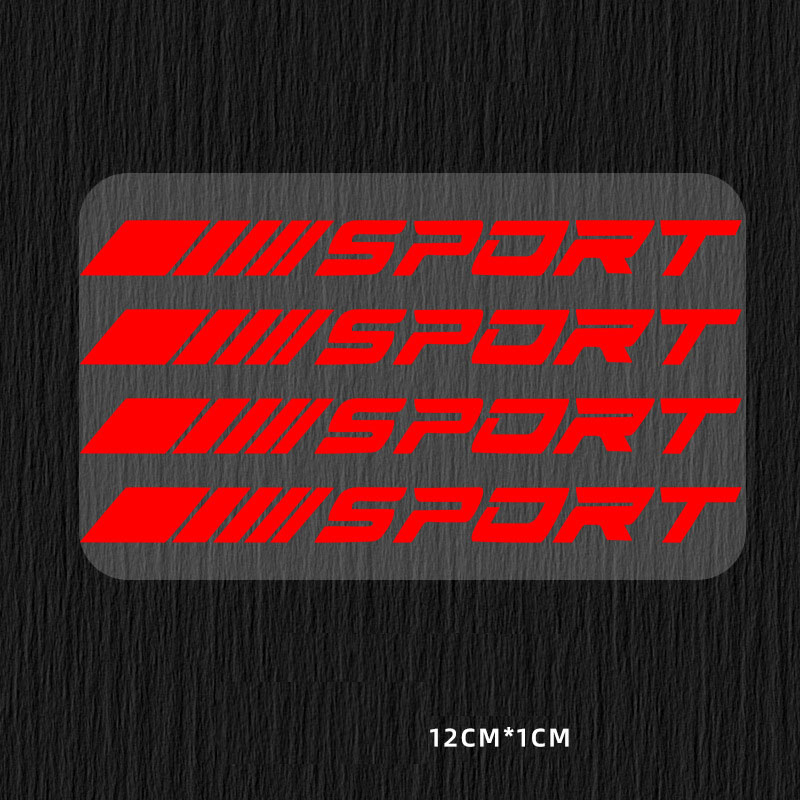 Bộ 4 tem sport dán xe máy xe ô tô