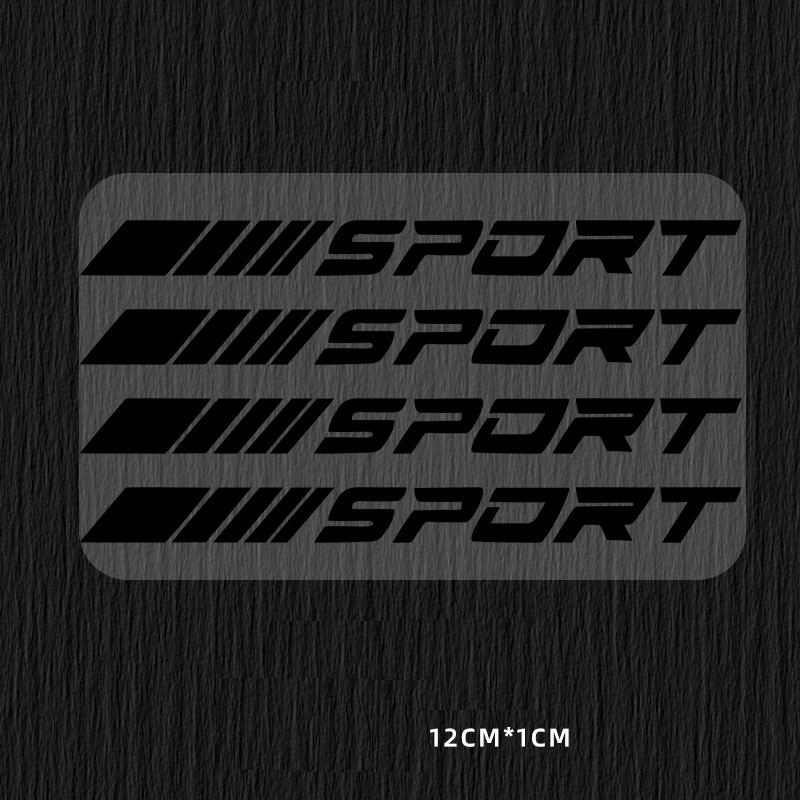 Bộ 4 tem sport dán xe máy xe ô tô