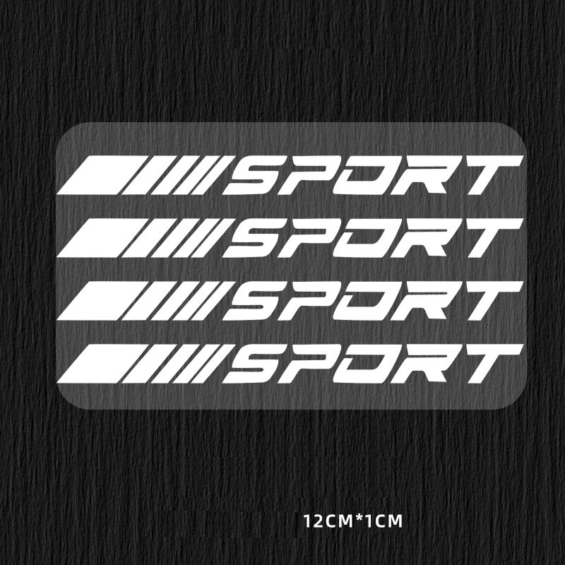Bộ 4 tem sport dán xe máy xe ô tô