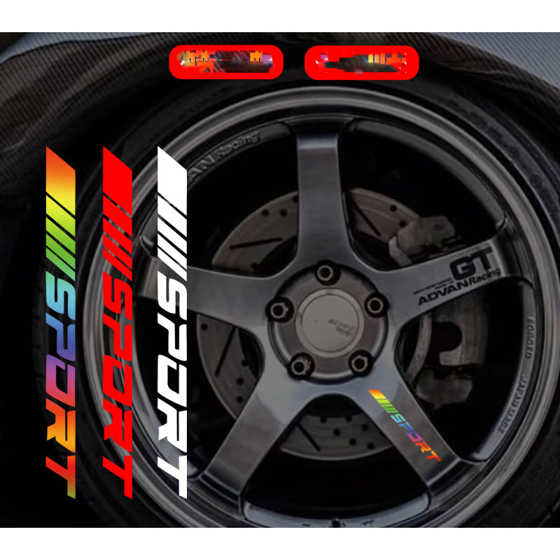 Bộ 4 tem sport dán xe máy xe ô tô