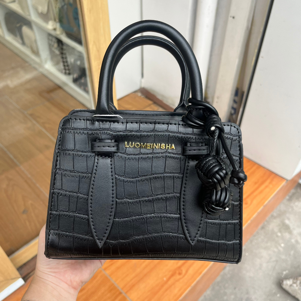 Túi đeo chéo  quai cao vân cá sấu - Hàng loại 1 - DC749 19x15x10 cm