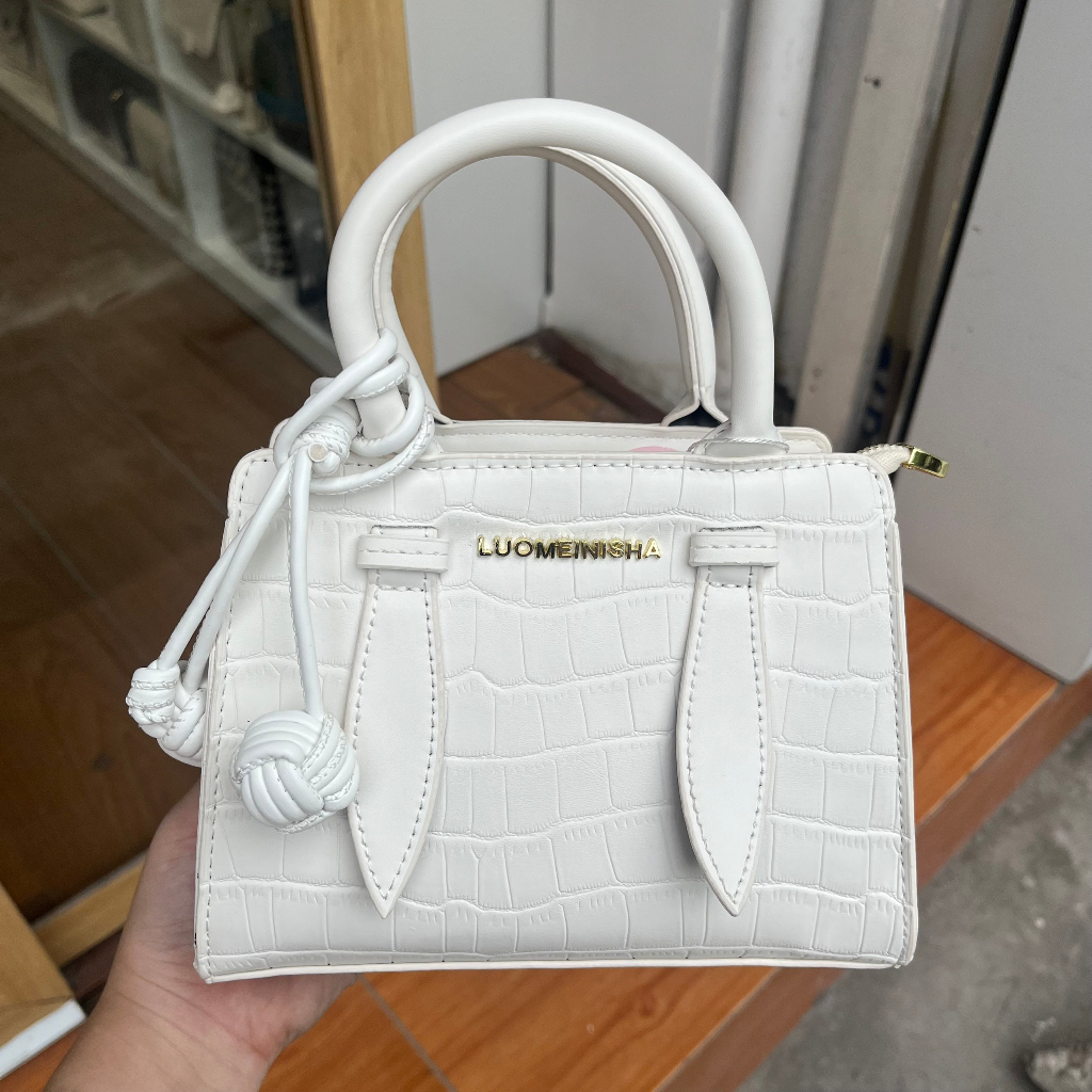 Túi đeo chéo  quai cao vân cá sấu - Hàng loại 1 - DC749 19x15x10 cm