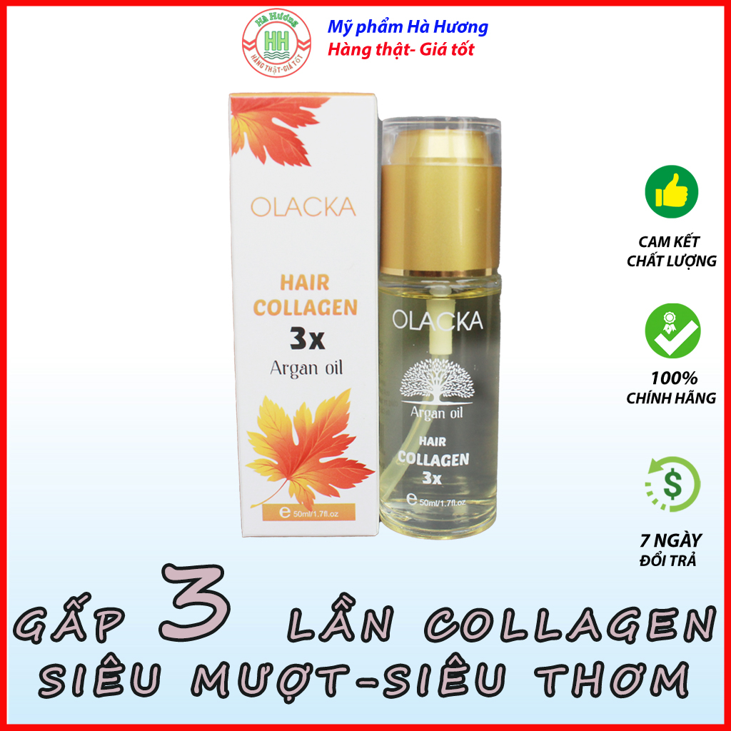 Tinh dầu dưỡng tóc Olacka, serum dưỡng tóc Olacka hair collagen 3x
