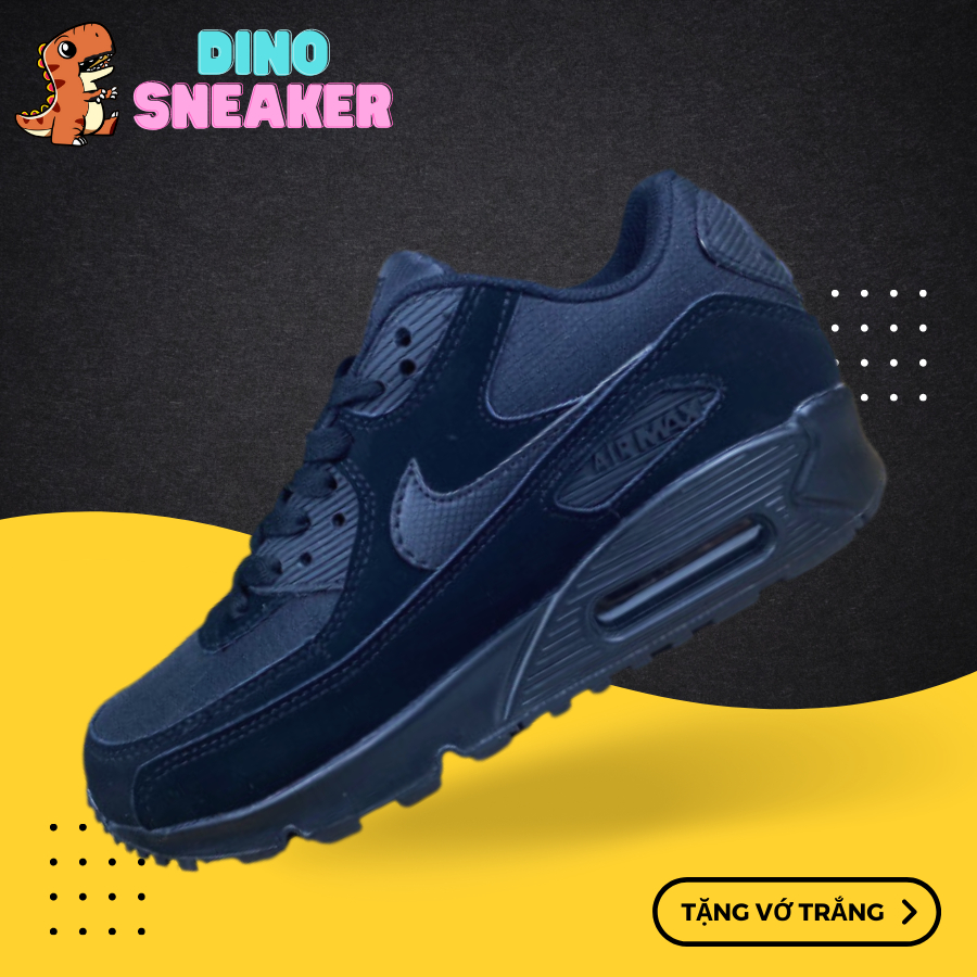 Giày Max 90 Leather Black, Max 90 Đen Full - Dino.Sneaker99