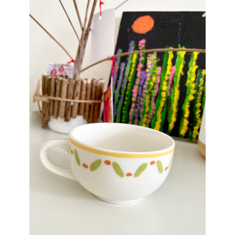 Cưng Ha Home -  - Ly sứ uống trà viền hoa