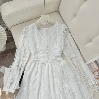 ĐẦM MAXI TAY DÀI NÚT BỌC