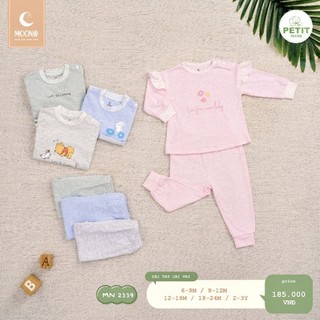 MOON_ Bộ dài tay Moon cho bé trai, bé gái