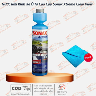[Tặng Khăn] Nước Rửa Kính Xe Ô Tô Cao Cấp Sonax Xtreme Clear View 1:100 Nanopro 271141 250ML